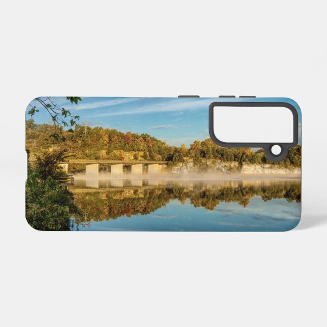 Autumn Glow Lake Springfield Samsung Phone Case (Back Horizontal)