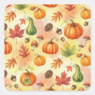 Autumn Glow Square Sticker