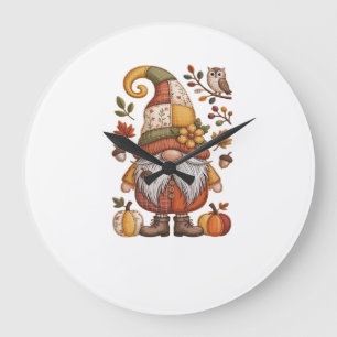 autumn gnome Classic T-Shirt.png Large Clock