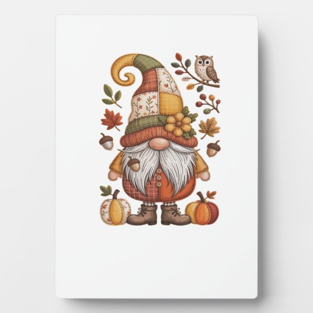 autumn gnome Classic T-Shirt.png Plaque (Front)