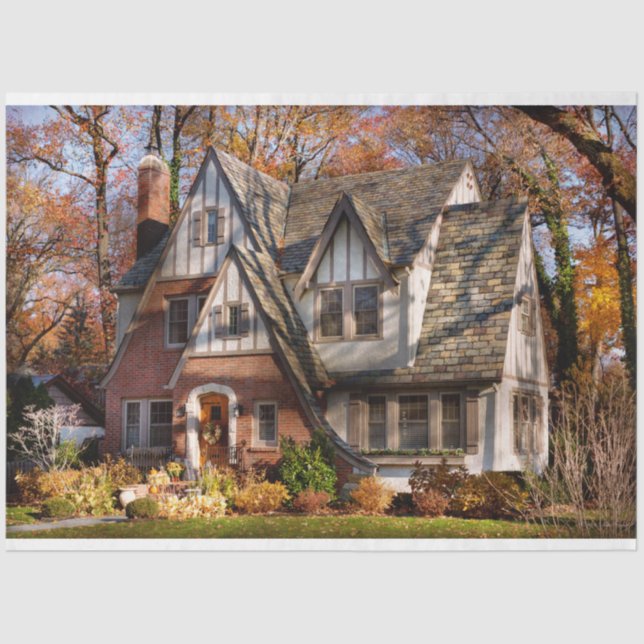 Autumn - Gnome home Tissue Paper (Front)