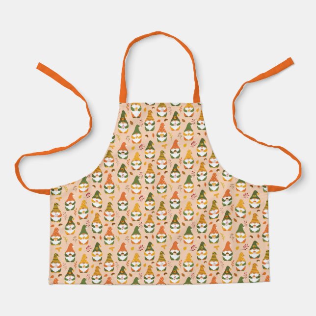 Autumn Gnomes in the Forest Pattern Apron (Front)