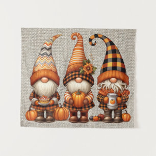 Autumn Gnomes Tapestry