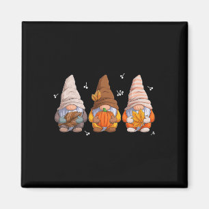 Autumn Gnomes Thanksgiving Gnomes With Pumpkin Lea Magnet