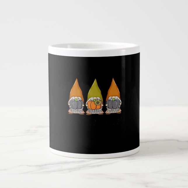 Autumn Gnomes With Pumpkins It’s Fall Y’all Hallow Large Coffee Mug (Front)