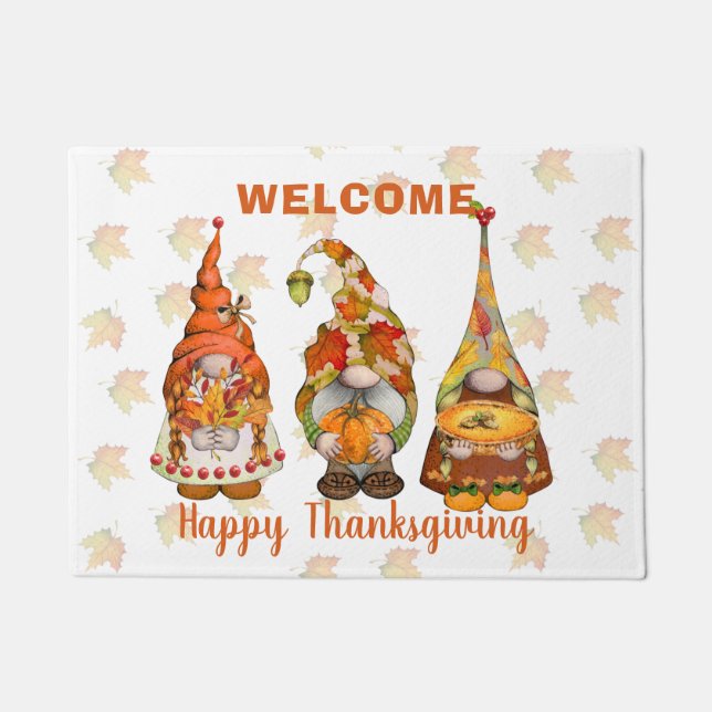 Autumn Gnomies  Doormat (Front)