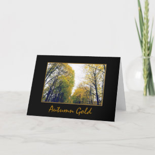'Autumn Gold' Blank Greeting Card