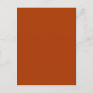 Autumn Gold Deep Rust Orange Colour Only Postcard