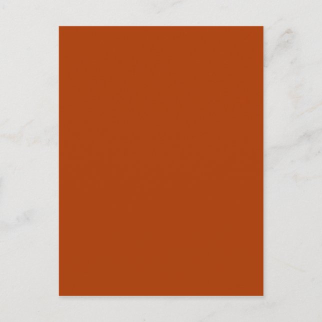 Autumn Gold Deep Rust Orange Colour Only Postcard (Front)