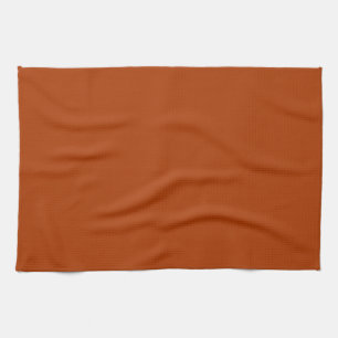 Autumn Gold Deep Rust Orange Colour Only Tea Towel