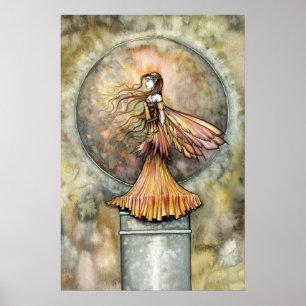 Autumn Gold Fairy Poster Print by Molly Harrison