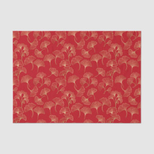 Autumn Gold Ginkgo in Red for Cosy Living Tissue Paper