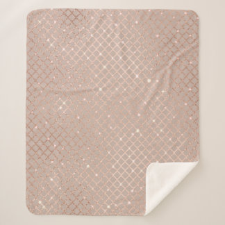 Autumn Gold Leaves: Floral Pattern Sherpa Blanket