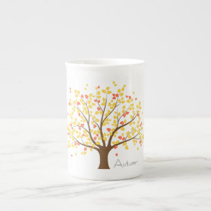 Autumn Gold Tree Bone China Mug