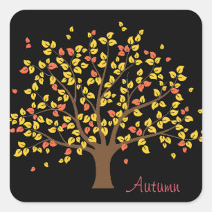Autumn Gold Tree Sticker