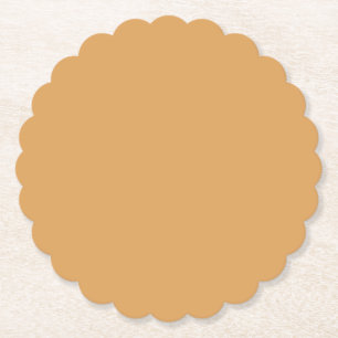 Autumn Gold/Yellow Solid Colour Paper Coaster