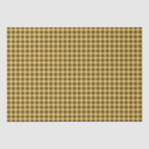 Autumn Golden Brown Gingham  Tissue Paper