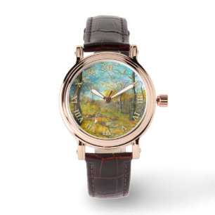 Autumn golden in an oak grove painting watercolor watch