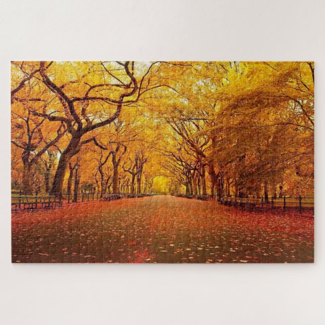 Autumn Golden Path Jigsaw Puzzle (Horizontal)