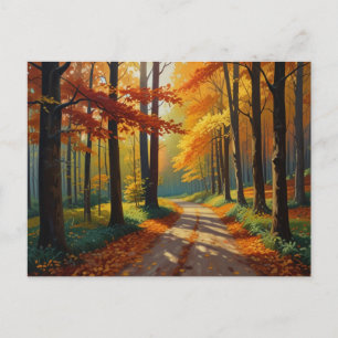 Autumn Golden WayPostcard Postcard