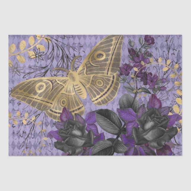 Autumn Gothic Butterfly Tissue Paper (Front)