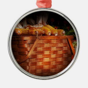 Autumn - Gourd - Fresh corn Metal Ornament