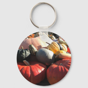 Autumn Gourds and Pumpkin  Key Ring