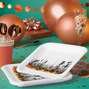 Autumn Grass  Paper Plate