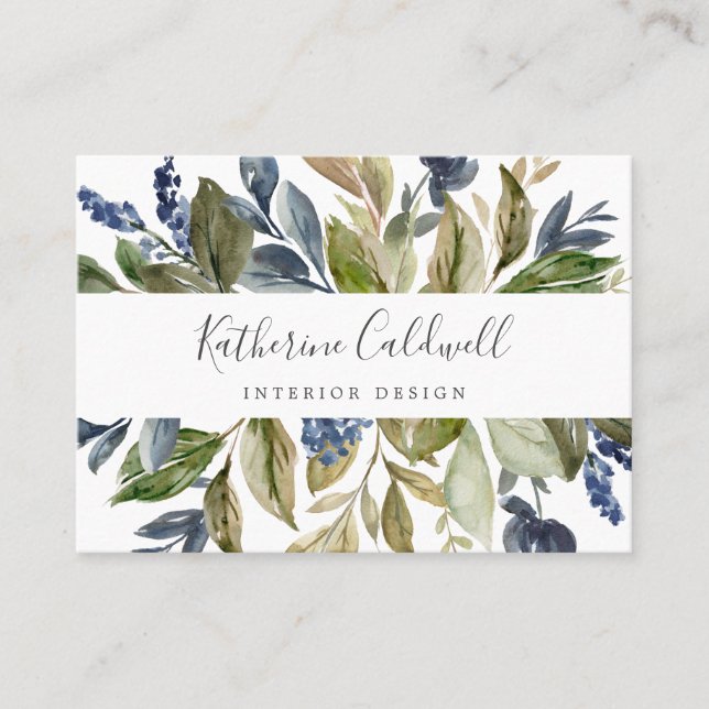 Autumn Greenery Business Card (Front)
