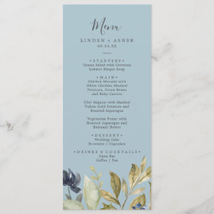 Autumn Greenery   Slate Wedding Dinner Menu