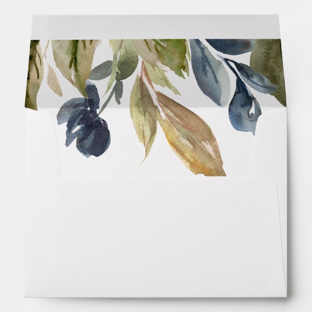 Autumn Greenery Wedding Invitation Envelope (Back (Bottom))
