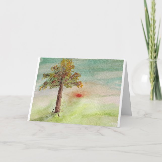 Autumn Greeting Cart / Thanksgiving Holiday Card (Front)