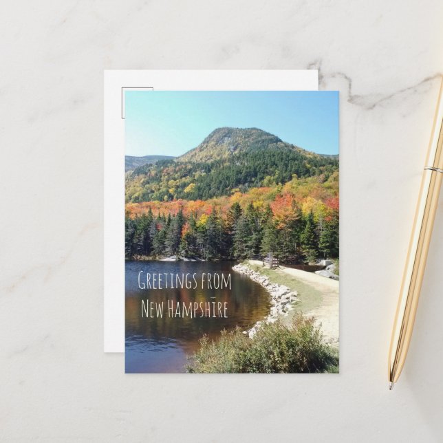 Autumn Greetings From New Hampshire  Postcard (Front/Back In Situ)