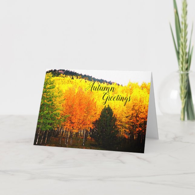 Autumn greetings holiday card (Front)