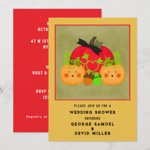 Autumn Halloween Best Bridal Shower Invitation