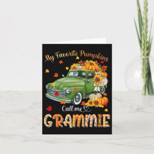 Autumn Halloween Fall My Favourite Pumpkin Call Me Card