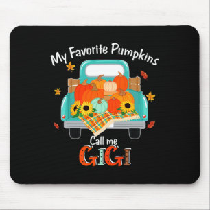 Autumn Halloween Fall My Favourite Pumpkin Call Me Mouse Pad