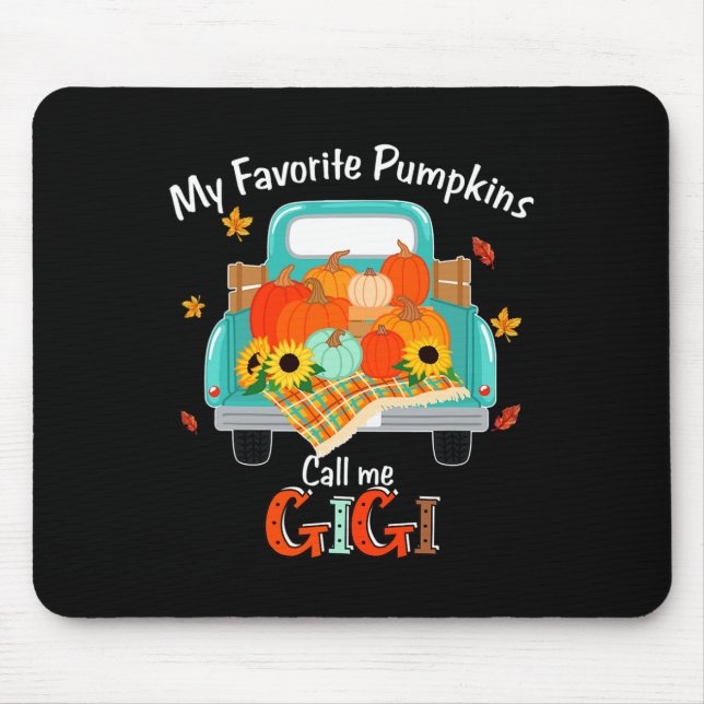 Autumn Halloween Fall My Favourite Pumpkin Call Me Mouse Pad (Front)