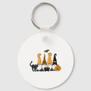 Autumn Halloween Gnomes Cute Autumn Pumpkin Fall H Key Ring