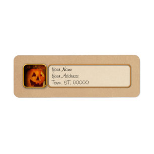 Autumn - Halloween - Jack-o-Lantern Return Address Label