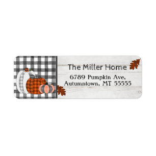 Autumn Halloween Pumpkin Return Address Label
