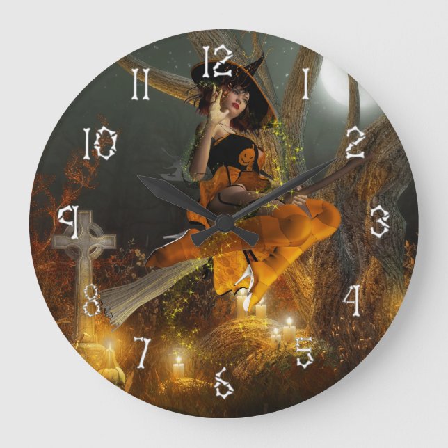 Autumn Hallowe's eve Wall Clock (Front)