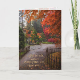 Autumn Happy Birthday Colours of Fall Card