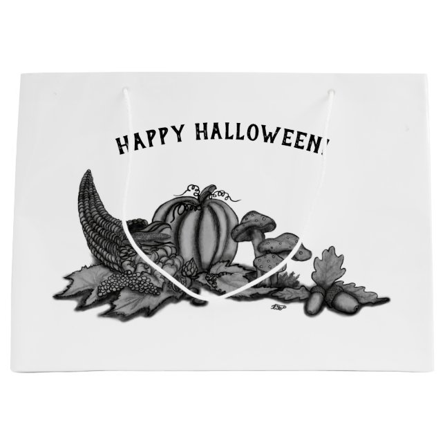 Autumn , Happy Halloween! Large Gift Bag (Front)