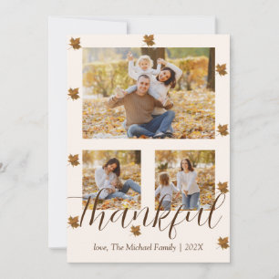  autumn happy thanksgiving   Family photo Collage Holiday Card