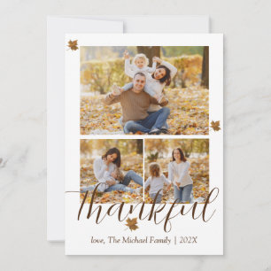  autumn happy thanksgiving   Family photo Collage Holiday Card