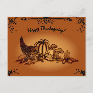 Autumn , Happy Thanksgiving! Postcard