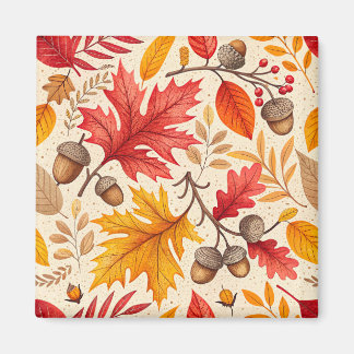 Autumn Harmony: A Colourful Fall Pattern Magnet