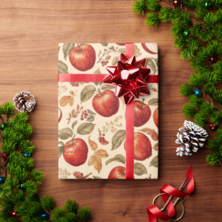 Autumn Harvest Apple Wrapping Paper