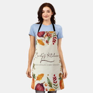 Autumn Harvest Baking Personalised Fall Pie & Pump Apron